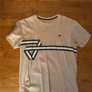 Lacoste Pink Short Sleeve T Shirt. Size Large